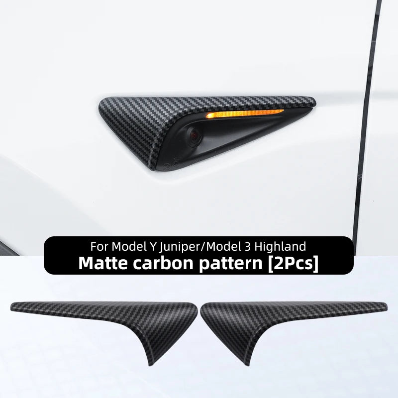 MiniRevs Carbon Fiber Turn Signal Camera Trim Cover for Tesla Model 3/Y/YL Highland Juniper 2026