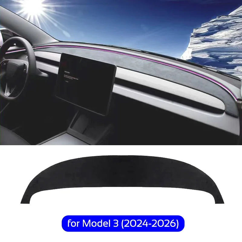 MiniRevs Anti-UV Dashboard Mat Cover for Tesla Model 3/Y 2021-2026 (Highland & Juniper)