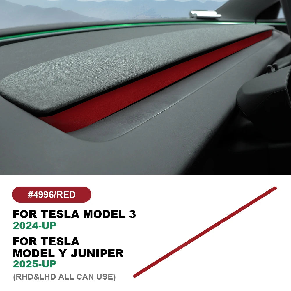 MiniRevs Italian Suede Dashboard Air Vent Trim for Tesla Model 3 Highland & Model Y Juniper