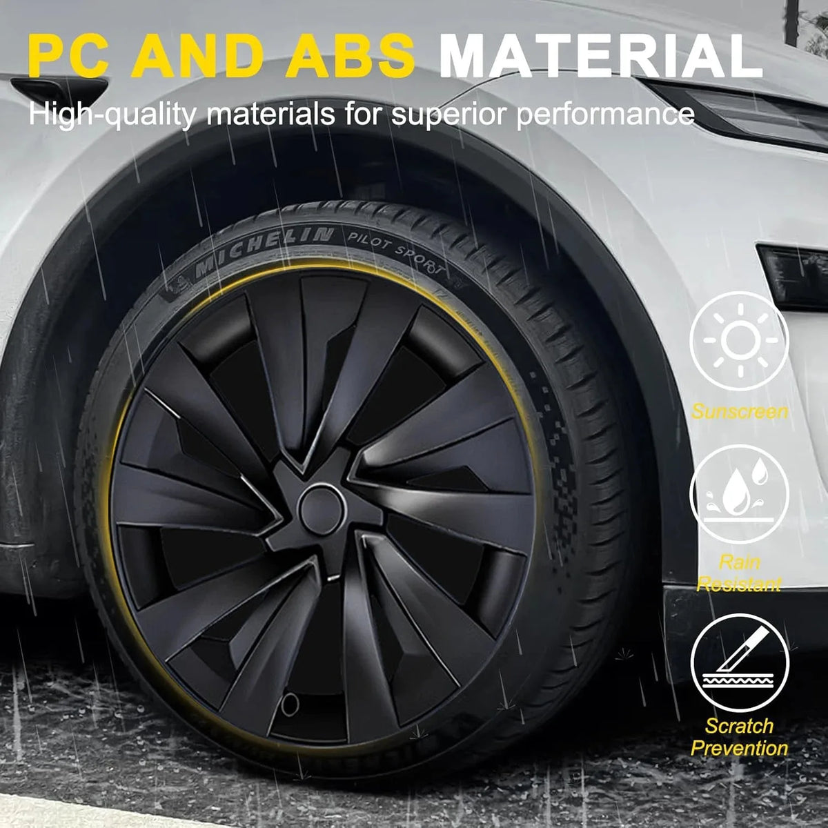 MiniRevs Full Rim Hub Caps | Tesla Model Y Juniper 19" Wheels