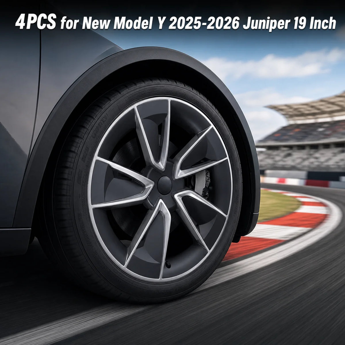 MiniRevs Full Rim Hub Caps | Tesla Model Y Juniper 19" Wheels
