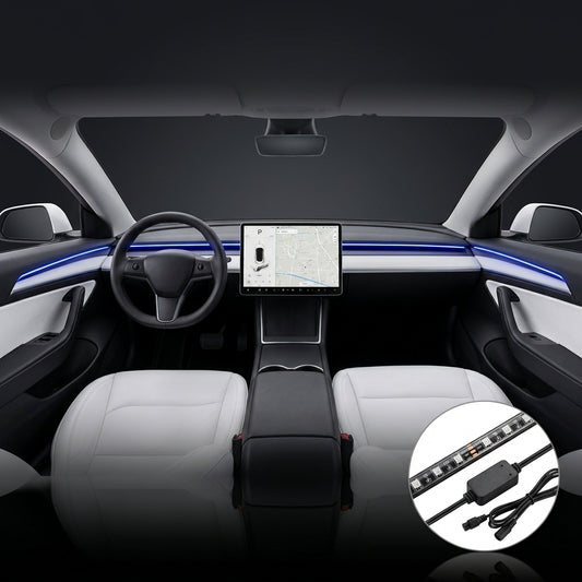 MiniRevs Smart RGB Ambient Light Bar for Tesla | Blind Spot & Speed Alert System