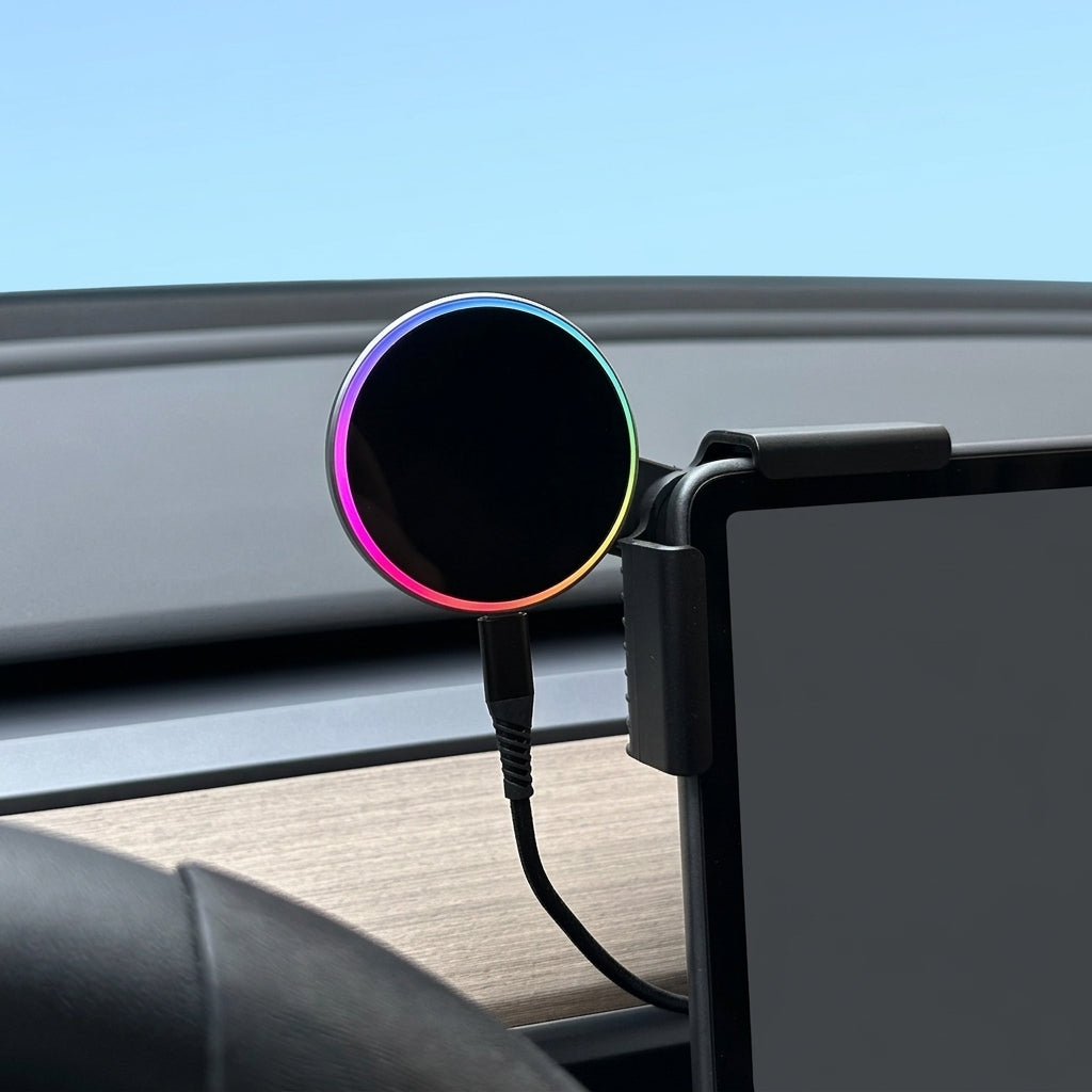 MiniRevs 25W Magnetic Wireless Charger Phone Mount for Tesla Model Y/3 Juniper 2026 | Qi2.2 MagSafe