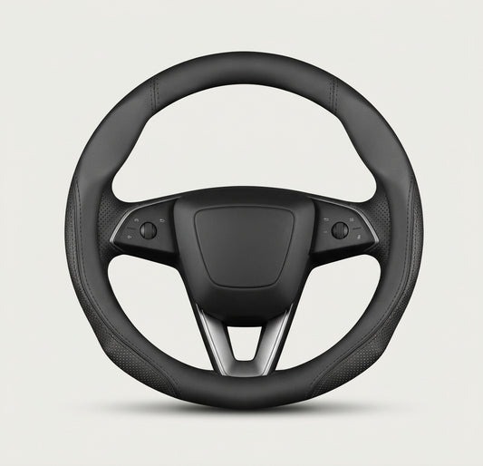 MiniRevs Suede Leather Sports Steering Wheel Cover for Tesla Model 3/Y/S/X/Roadster