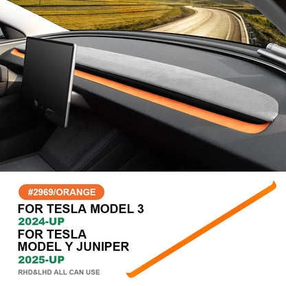 MiniRevs Italian Suede Dashboard Air Vent Trim for Tesla Model 3 Highland & Model Y Juniper