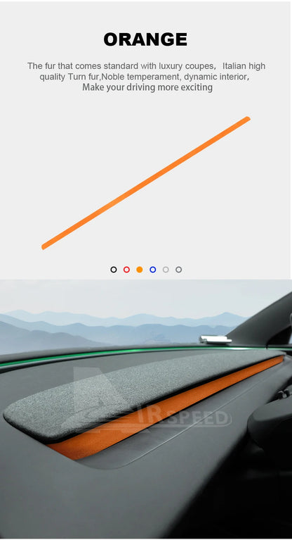 MiniRevs Italian Suede Dashboard Air Vent Trim for Tesla Model 3 Highland & Model Y Juniper