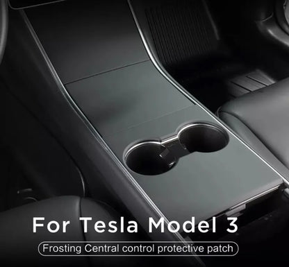 MiniRevs ABS Black Central Control Panel Protective Patch for Tesla Model 3 2017-2020 & Model Y (3-Pack)