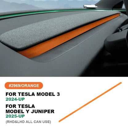 MiniRevs Italian Suede Dashboard Air Vent Trim for Tesla Model 3 Highland & Model Y Juniper