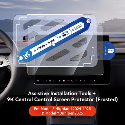 MiniRevs Tempered Glass Screen Protector for Tesla Model 3/Y/YL Highland Juniper 2025-2026 Rear Screen