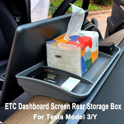 MiniRevs Dashboard Screen Rear Storage Tray for Tesla Model 3/Y 2021-2024