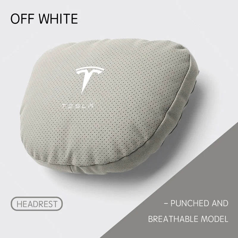 MiniRevs Suede Headrest & Lumbar Pillow Set for Tesla Model Y/3/S