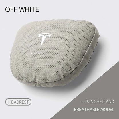 MiniRevs Suede Headrest & Lumbar Pillow Set for Tesla Model Y/3/S