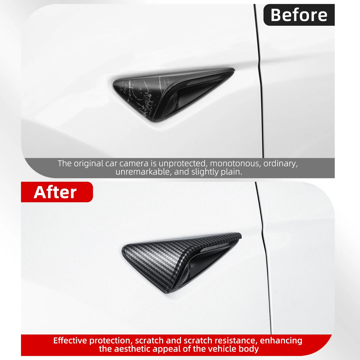 MiniRevs Carbon Fiber Turn Signal Camera Trim Cover for Tesla Model 3/Y/YL Highland Juniper 2026
