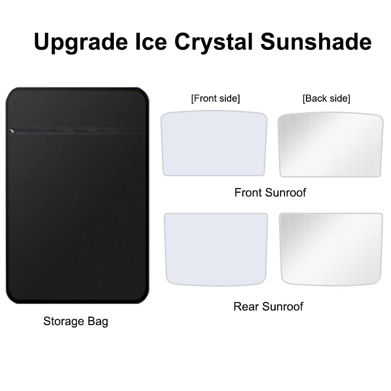 MiniRevs Nano Silver Glass Roof Sunshade for Tesla Model 3/X/Y/YL Highland Juniper 2020-2026