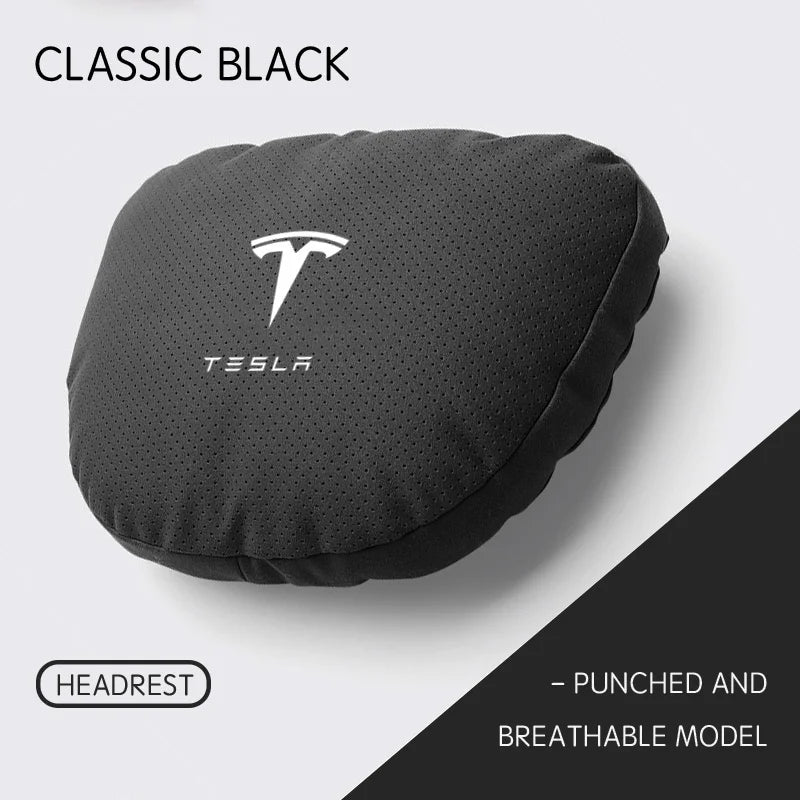 MiniRevs Suede Headrest & Lumbar Pillow Set for Tesla Model Y/3/S