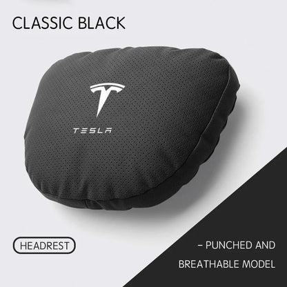 MiniRevs Suede Headrest & Lumbar Pillow Set for Tesla Model Y/3/S