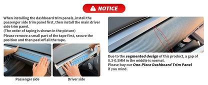 MiniRevs Carbon Fiber Dashboard & Door Trim Kit for Tesla Model 3/Y 2021-2023 | Glossy/Matte Black