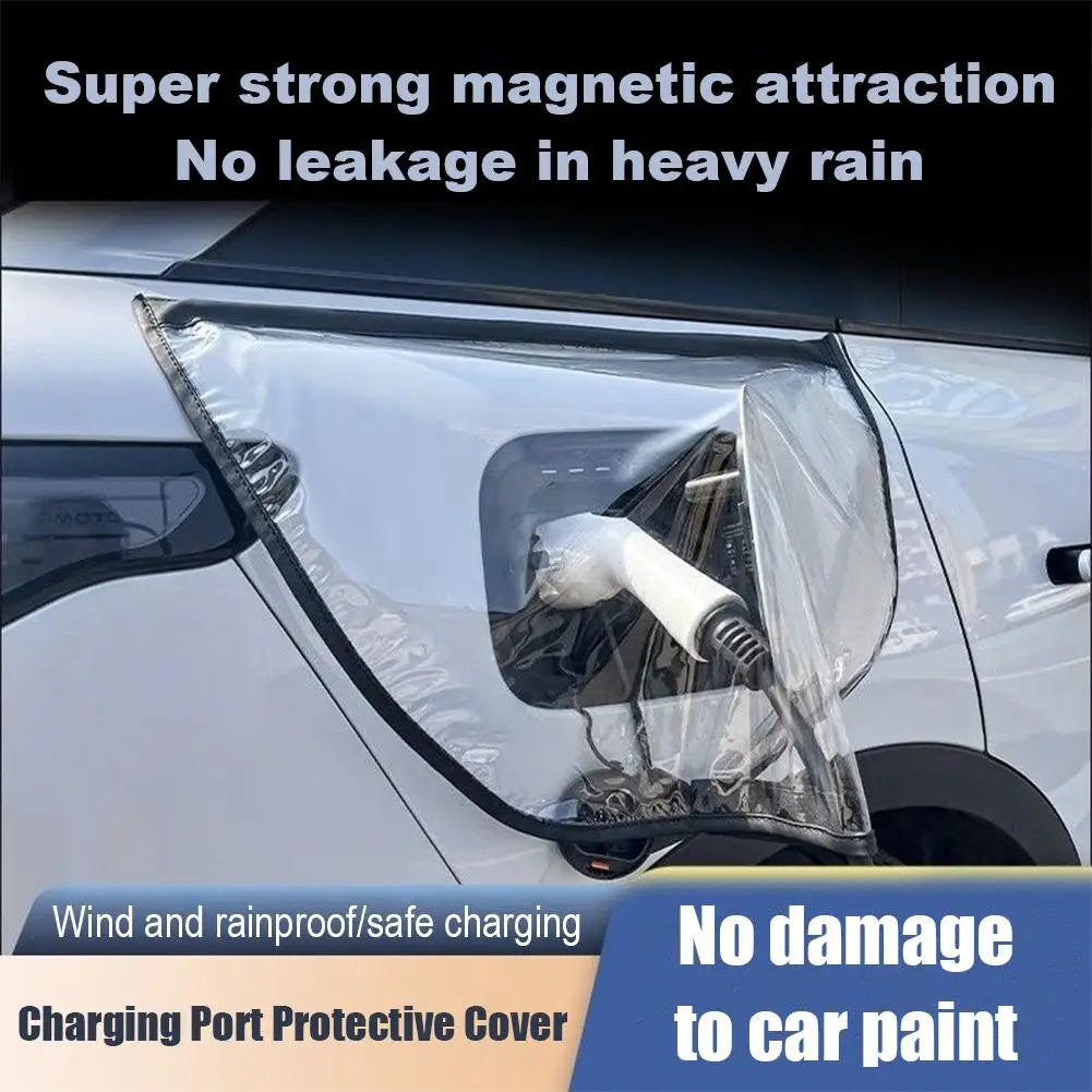 MiniRevs Magnetic Waterproof Charging Rain Cover for EVs | Universal Fit
