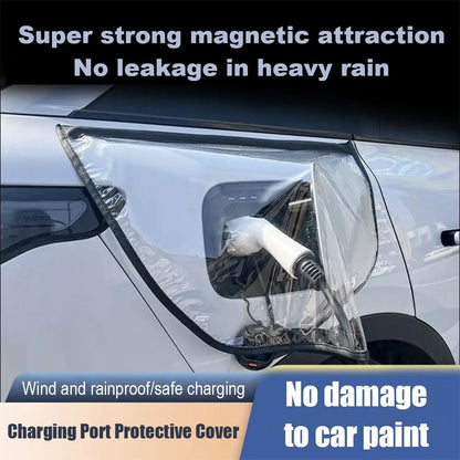 MiniRevs Magnetic Waterproof Charging Rain Cover for EVs | Universal Fit