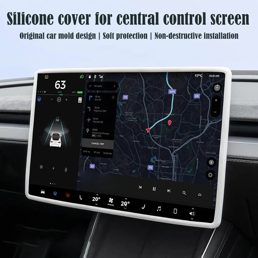 MiniRevs Silicone Screen Frame for Tesla | 360° Edge Protection