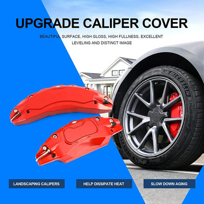 MiniRevs Brake Caliper Covers for Tesla Model 3 Highland 2024-2026 (4-Pack with Decals)