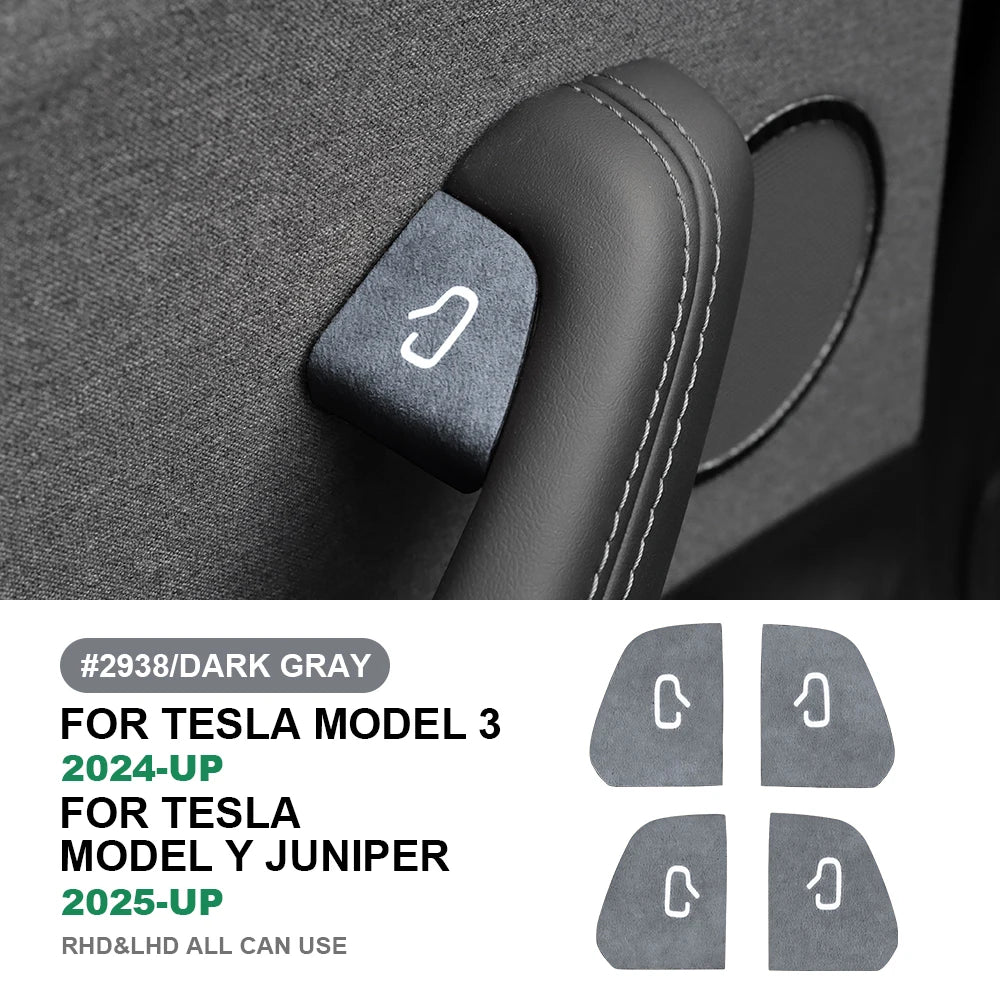 MiniRevs Alcantara Door Switch Panel Trim | Tesla Model 3 Highland & Model Y Juniper