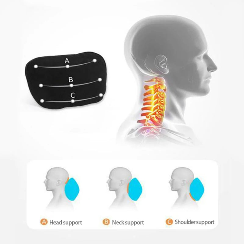 MiniRevs Flocking Neck & Lumbar Support Pillow Set for Tesla Model 3/Y