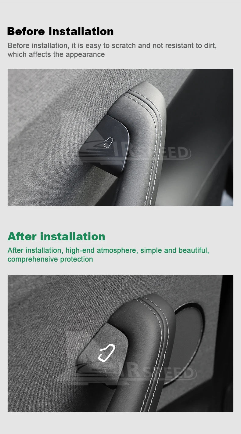 MiniRevs Alcantara Door Switch Panel Trim | Tesla Model 3 Highland & Model Y Juniper
