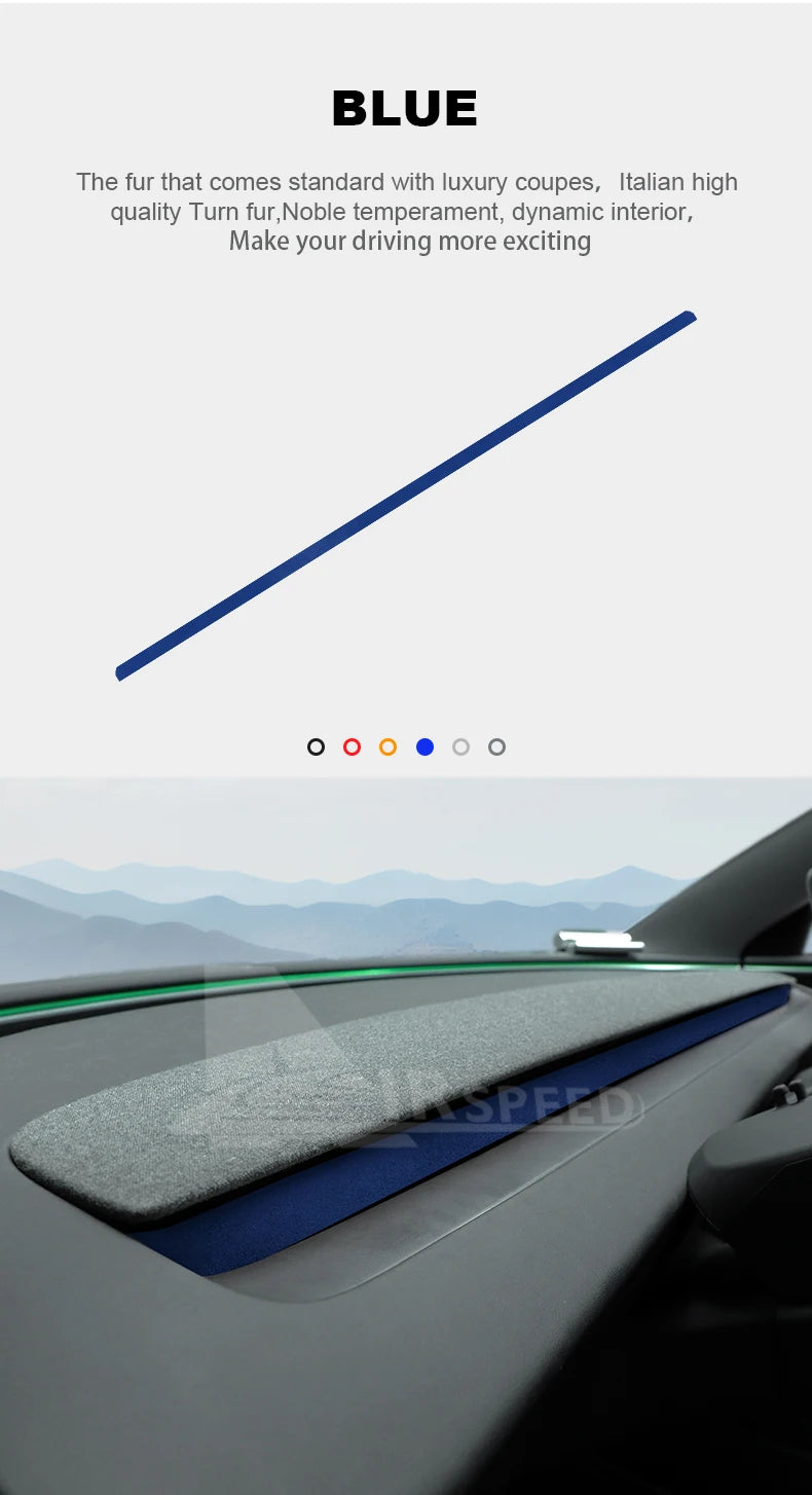 MiniRevs Italian Suede Dashboard Air Vent Trim for Tesla Model 3 Highland & Model Y Juniper