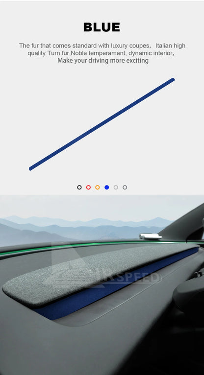 MiniRevs Italian Suede Dashboard Air Vent Trim for Tesla Model 3 Highland & Model Y Juniper