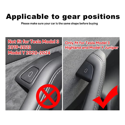 MiniRevs Alcantara Door Switch Panel Trim | Tesla Model 3 Highland & Model Y Juniper