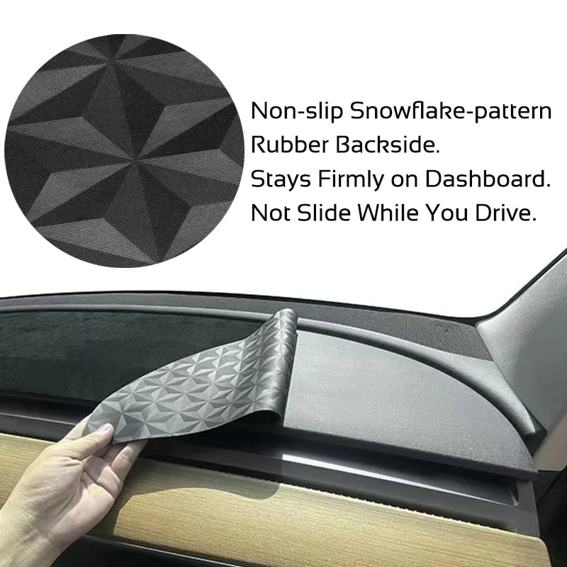 MiniRevs Anti-UV Dashboard Mat Cover for Tesla Model 3/Y 2021-2026 (Highland & Juniper)
