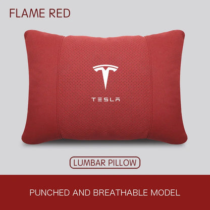 MiniRevs Suede Headrest & Lumbar Pillow Set for Tesla Model Y/3/S