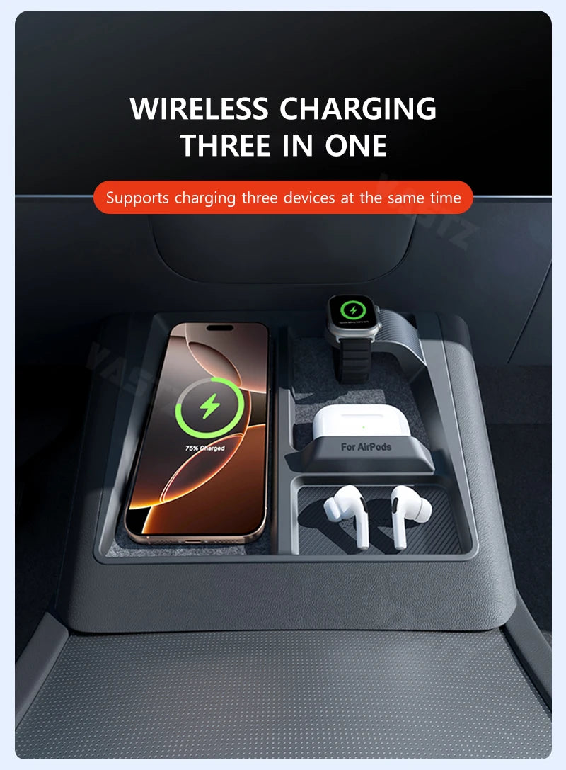 MiniRevs Wireless Charging Stand for Tesla Model 3 Highland & Model Y Juniper