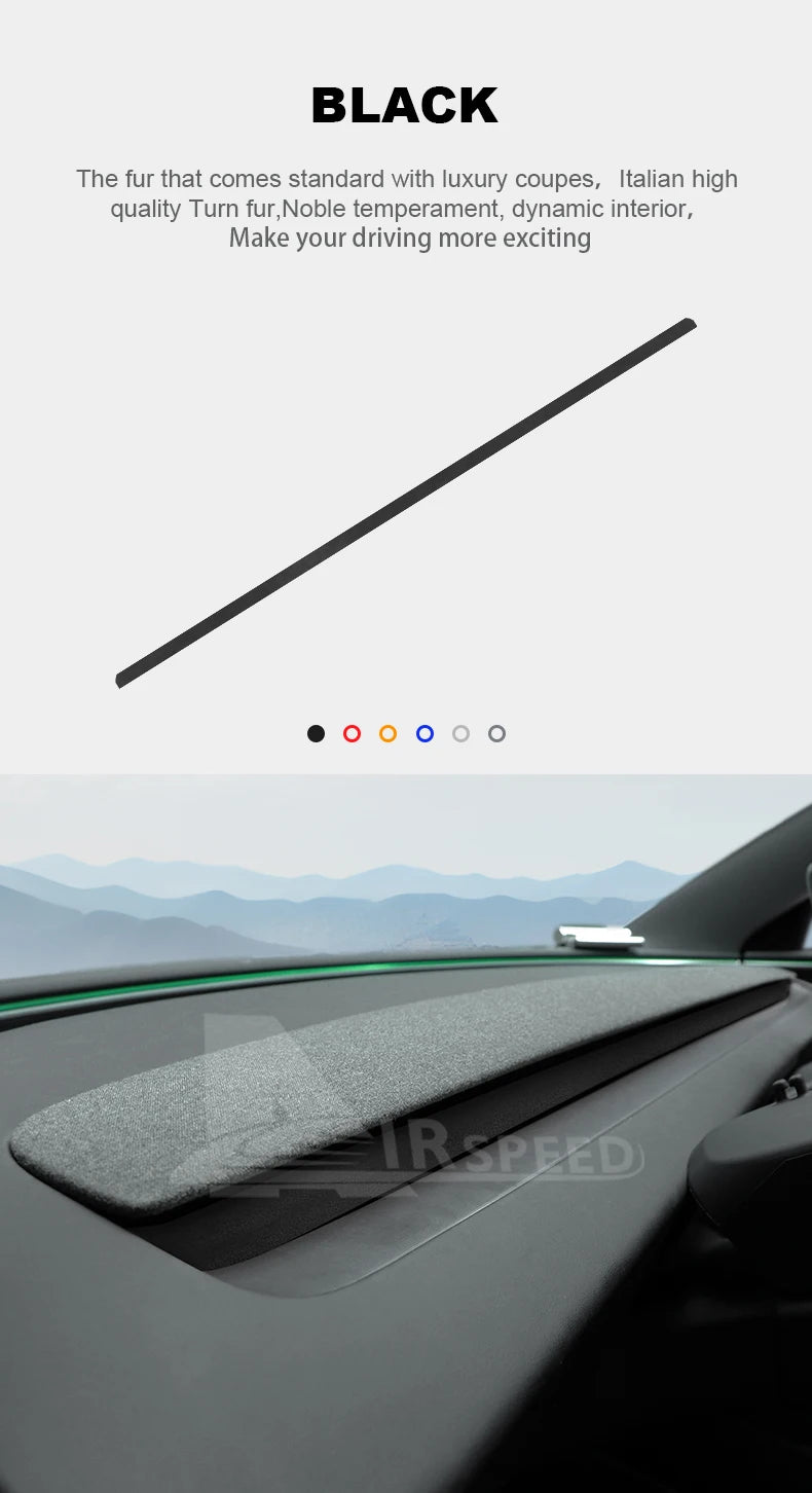 MiniRevs Italian Suede Dashboard Air Vent Trim for Tesla Model 3 Highland & Model Y Juniper