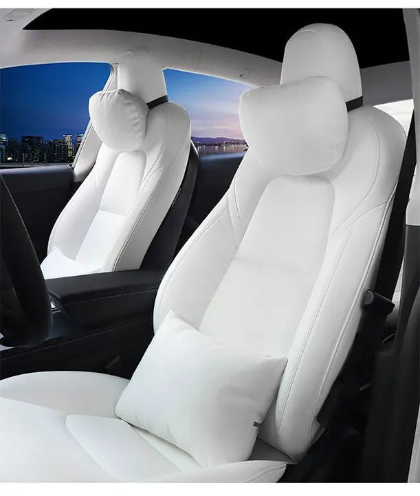 MiniRevs Flocking Neck & Lumbar Support Pillow Set for Tesla Model 3/Y