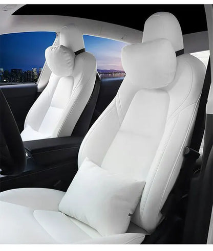 MiniRevs Flocking Neck & Lumbar Support Pillow Set for Tesla Model 3/Y
