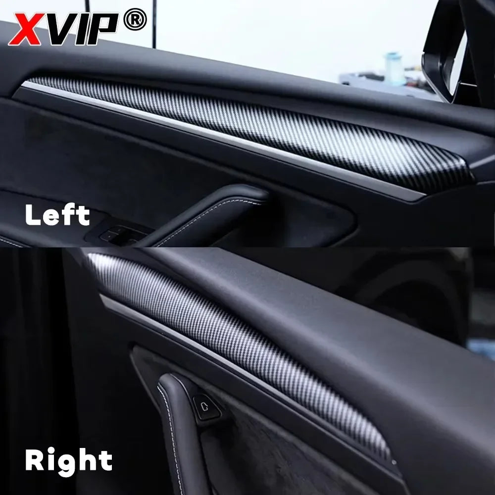 MiniRevs Carbon Fiber Dashboard & Door Trim Kit for Tesla Model 3/Y 2021-2023 | Glossy/Matte Black