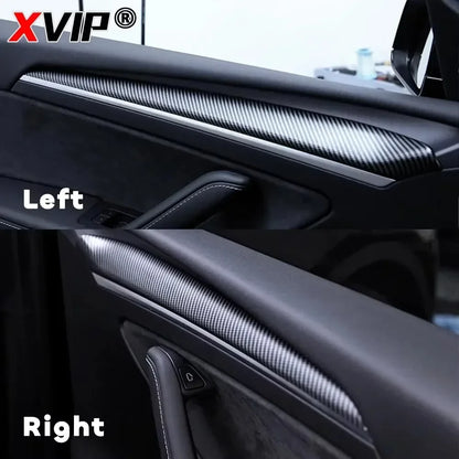 MiniRevs Carbon Fiber Dashboard & Door Trim Kit for Tesla Model 3/Y 2021-2023 | Glossy/Matte Black