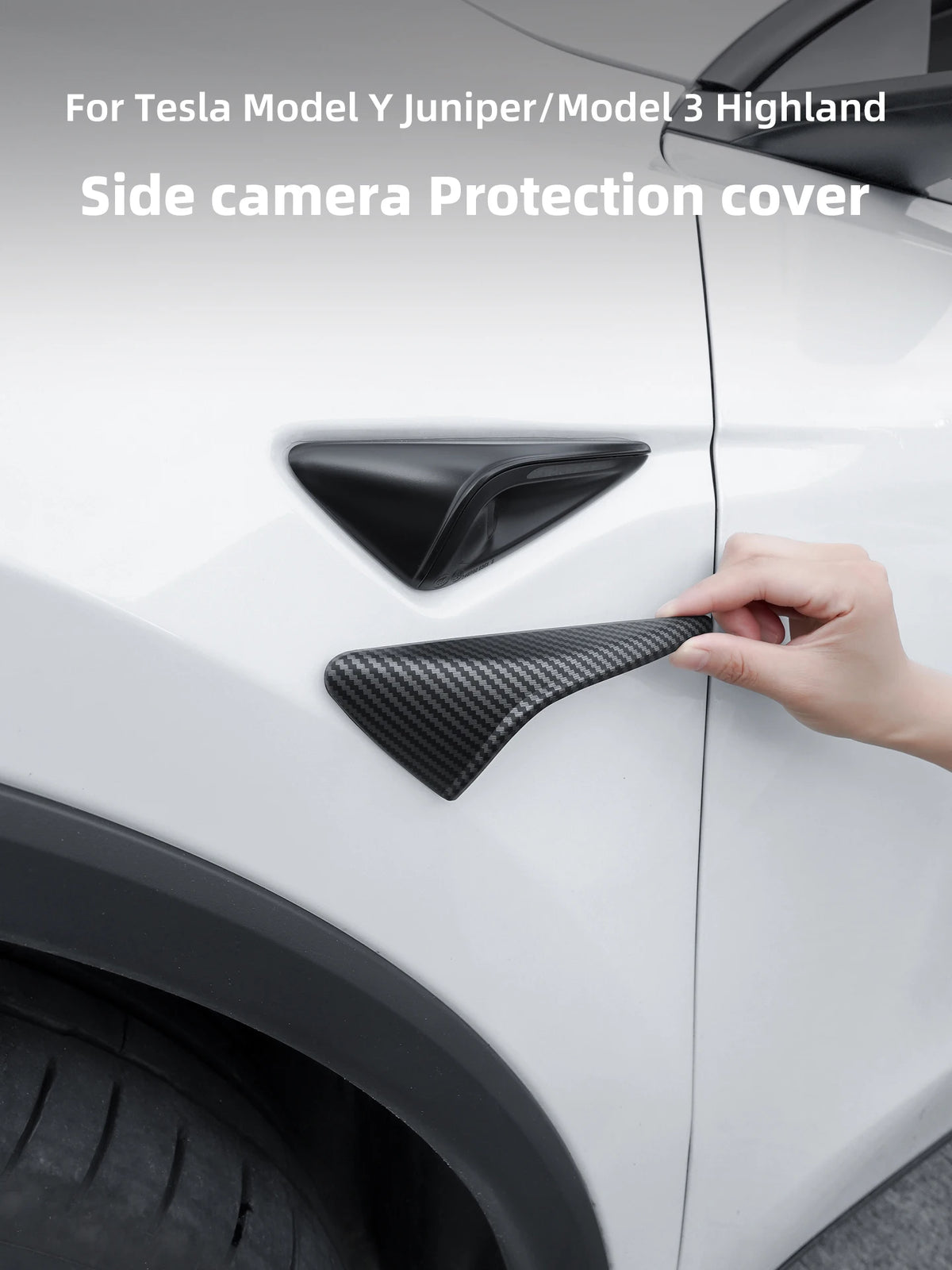 MiniRevs Carbon Fiber Turn Signal Camera Trim Cover for Tesla Model 3/Y/YL Highland Juniper 2026