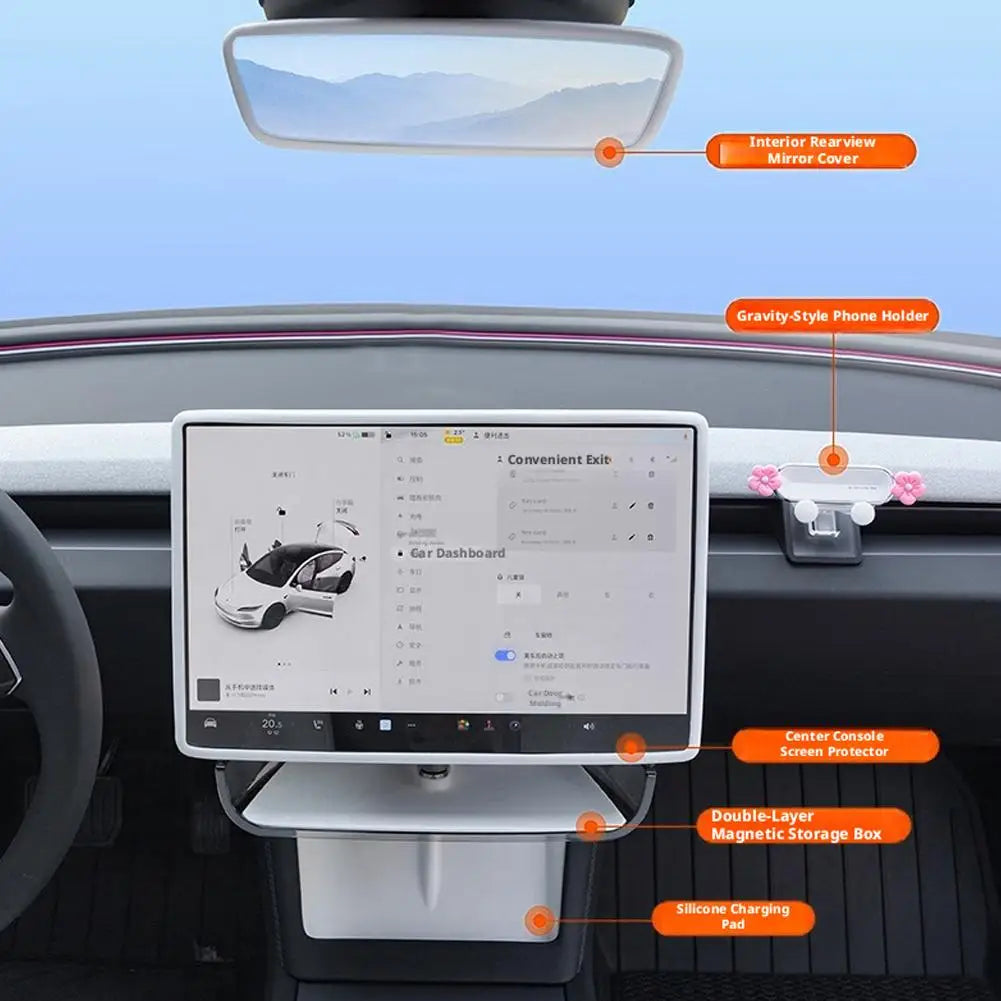 MiniRevs Silicone Screen Frame for Tesla | 360° Edge Protection