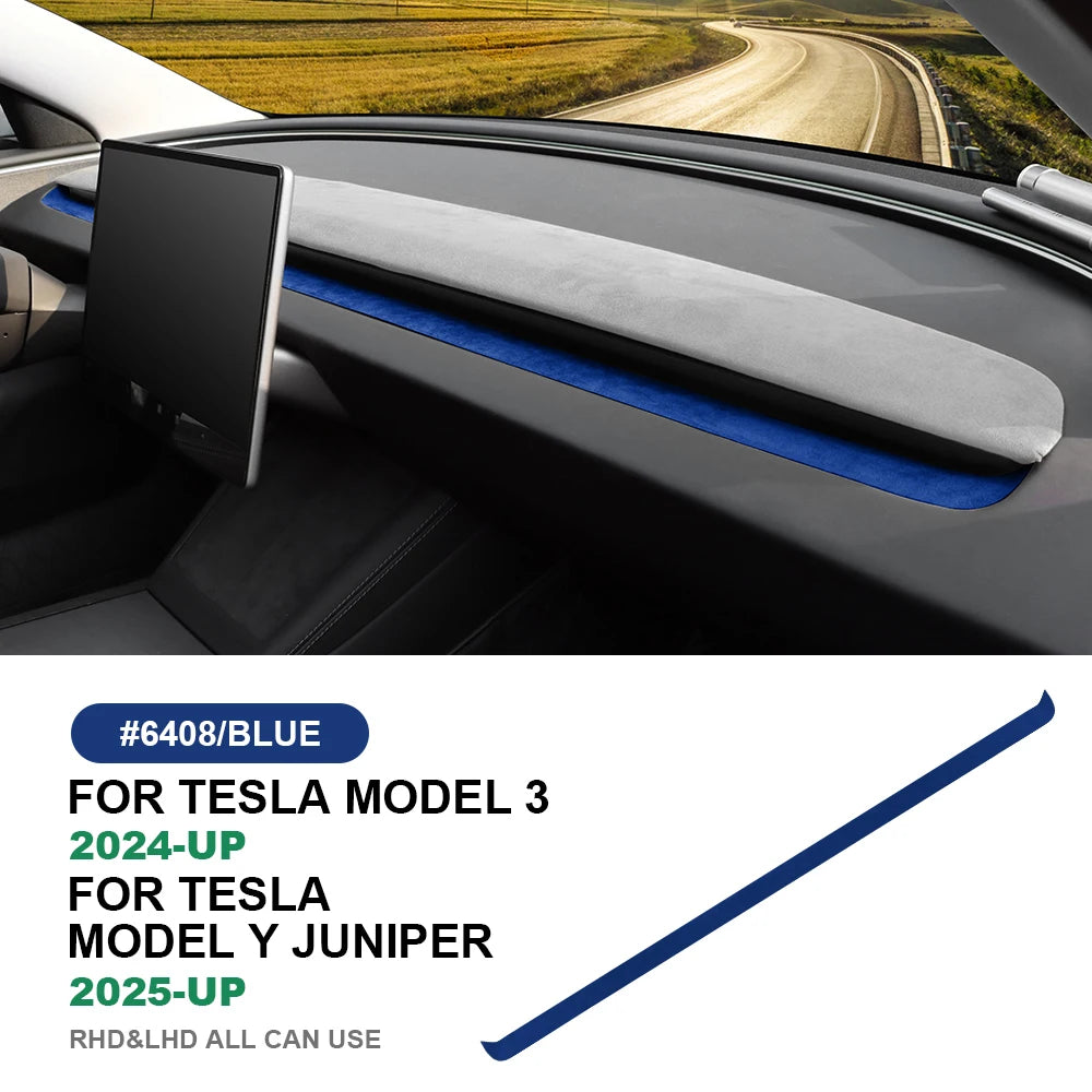 MiniRevs Italian Suede Dashboard Air Vent Trim for Tesla Model 3 Highland & Model Y Juniper