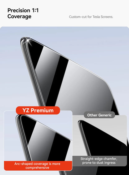 MiniRevs Tempered Glass Screen Protector for Tesla Model 3/Y/YL Highland Juniper 2025-2026 Rear Screen