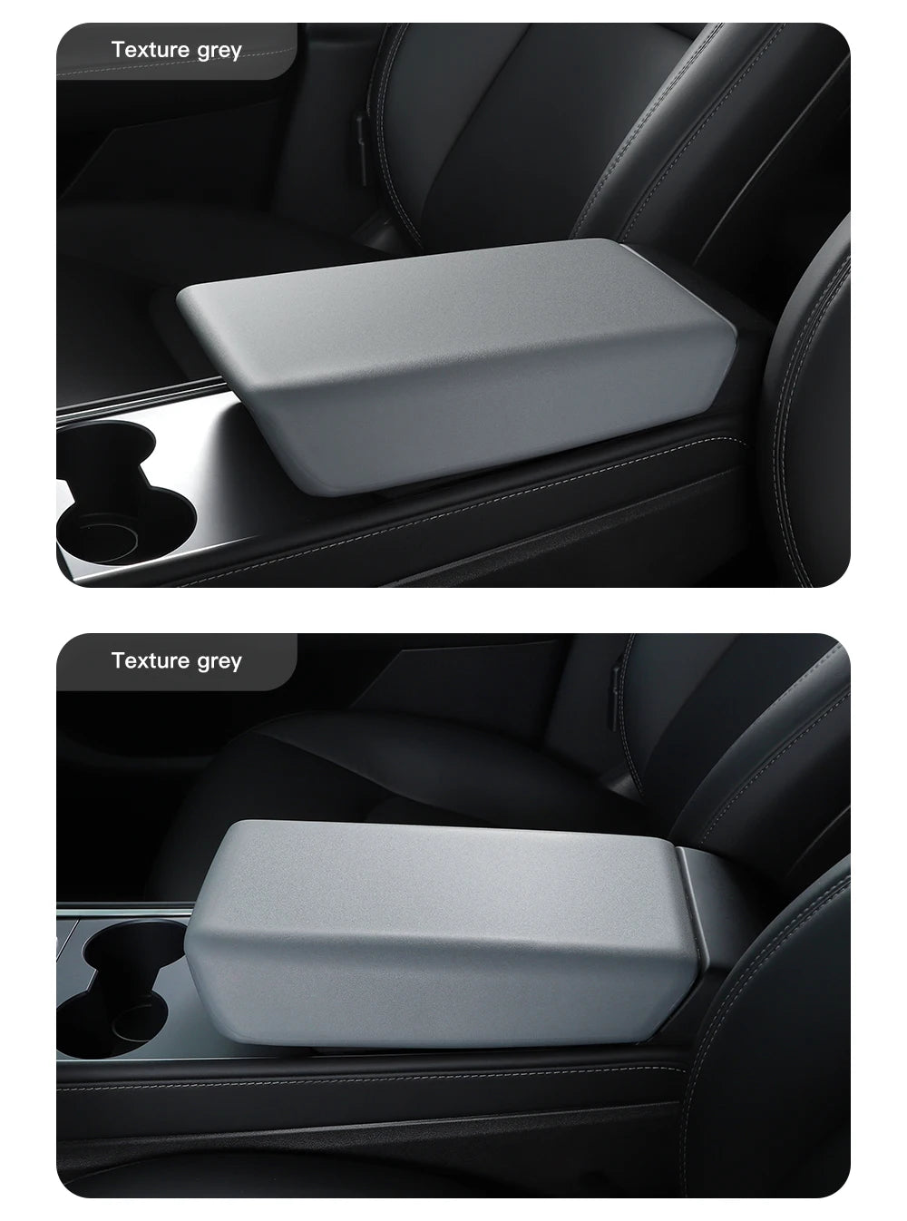 MiniRevs Leather Center Console Armrest Cover for Tesla Model 3/Y/YL Highland Juniper 2021-2026
