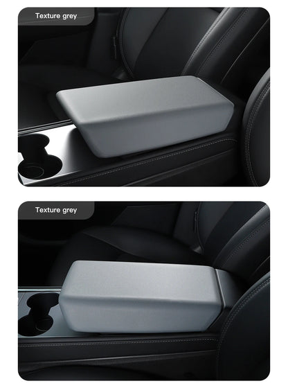 MiniRevs Leather Center Console Armrest Cover for Tesla Model 3/Y/YL Highland Juniper 2021-2026