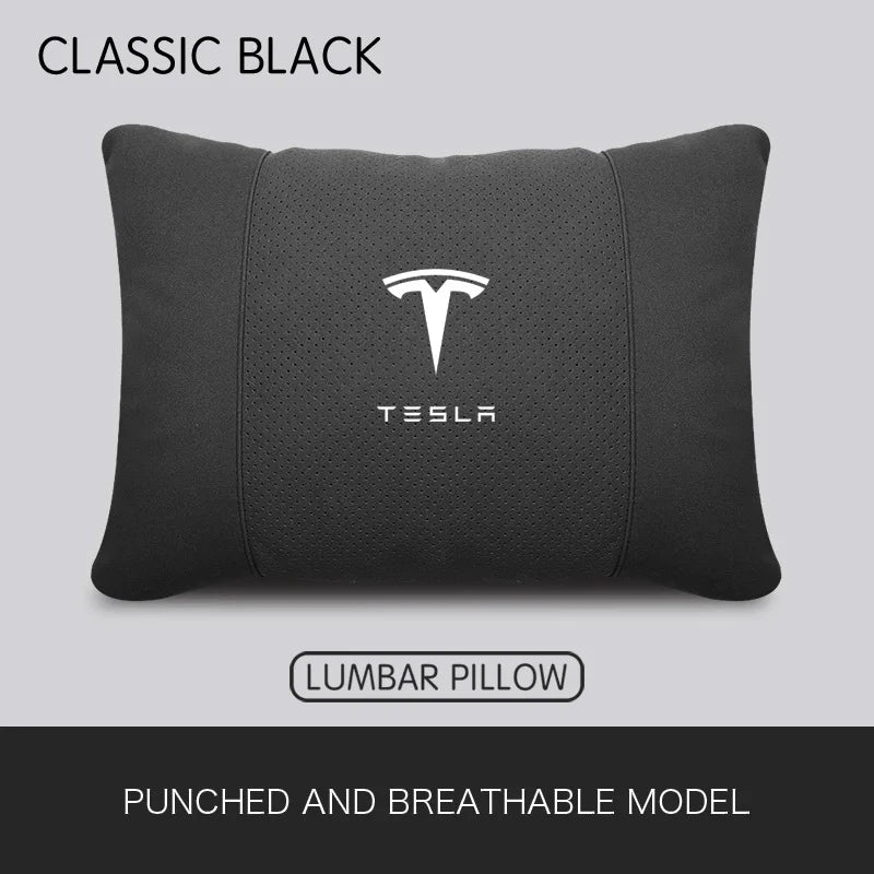 MiniRevs Suede Headrest & Lumbar Pillow Set for Tesla Model Y/3/S