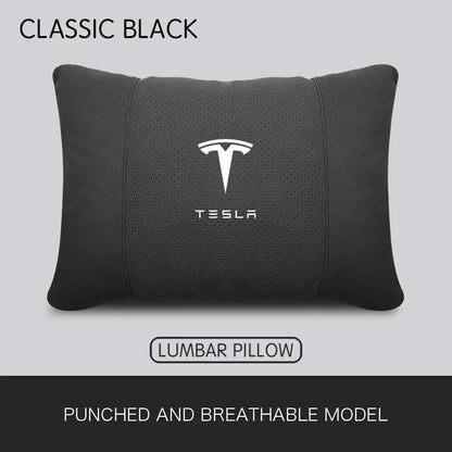 MiniRevs Suede Headrest & Lumbar Pillow Set for Tesla Model Y/3/S