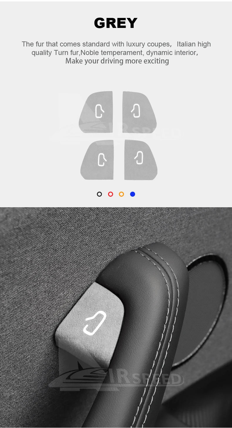 MiniRevs Alcantara Door Switch Panel Trim | Tesla Model 3 Highland & Model Y Juniper