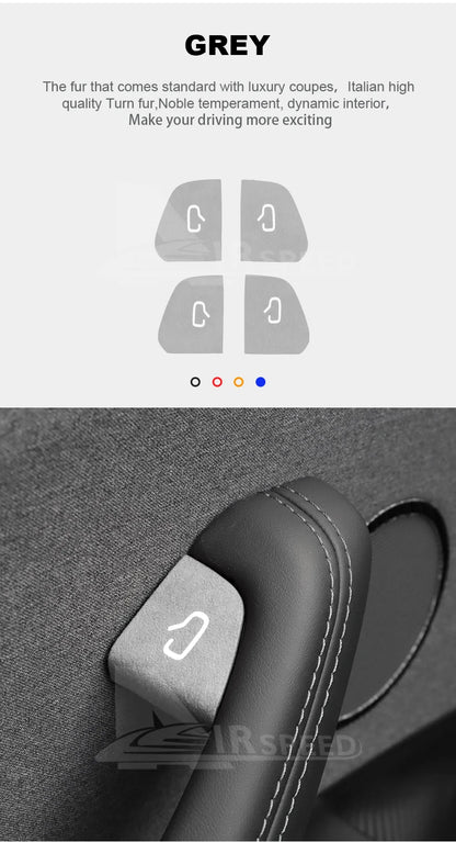MiniRevs Alcantara Door Switch Panel Trim | Tesla Model 3 Highland & Model Y Juniper