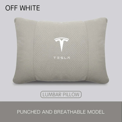 MiniRevs Suede Headrest & Lumbar Pillow Set for Tesla Model Y/3/S